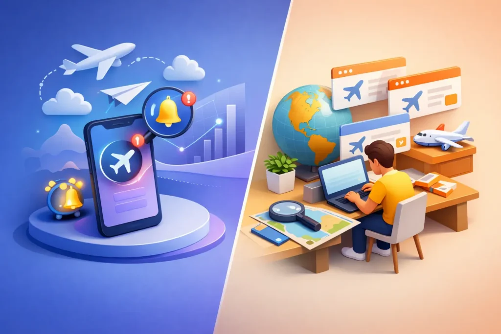 Flight Alerts Versus Manual Search
