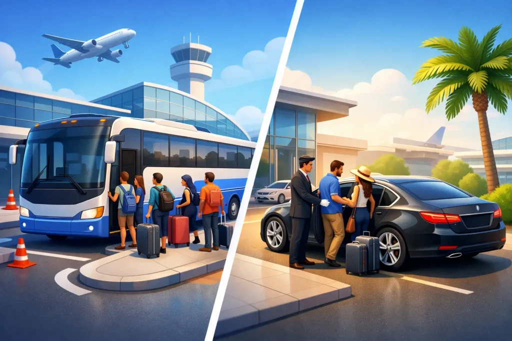 Airport Shuttle vs Private Transfer