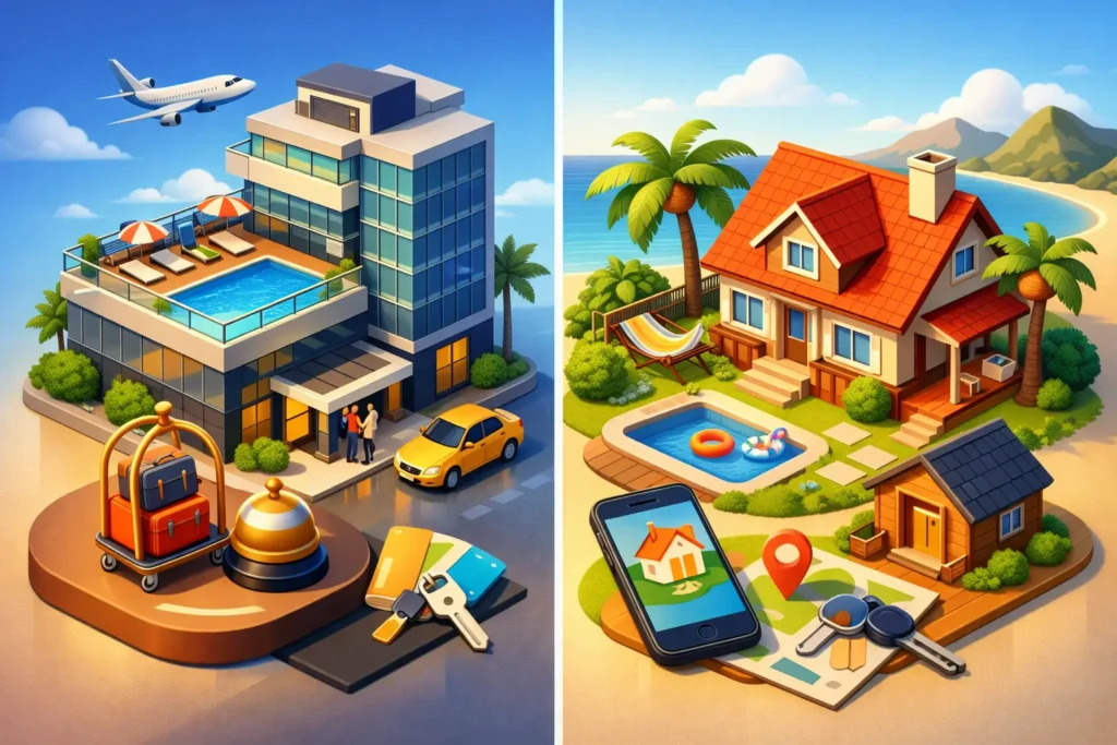 Hotel Booking Versus Vacation Rental Choices